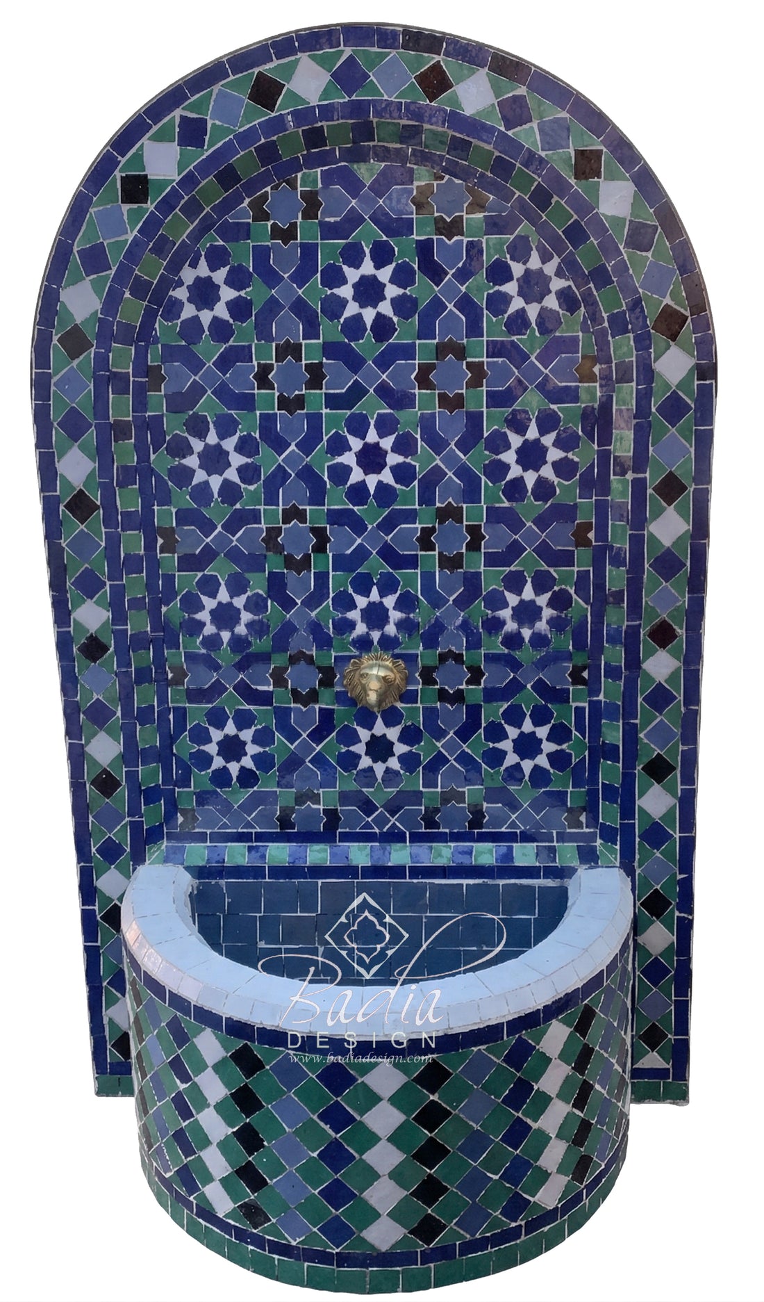 Blue Multi-Color Zellige Arch Fountain