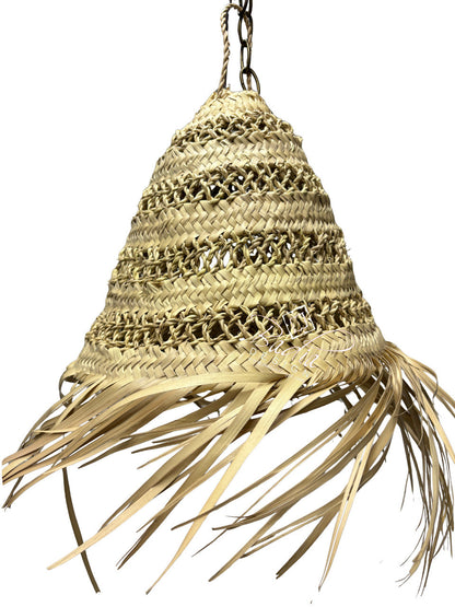 Cone Shaped Raffia Lantern