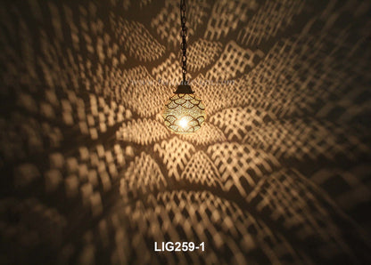 Hand Punched Brass Lantern