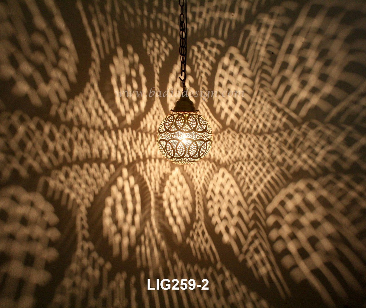 Hand Punched Brass Lantern