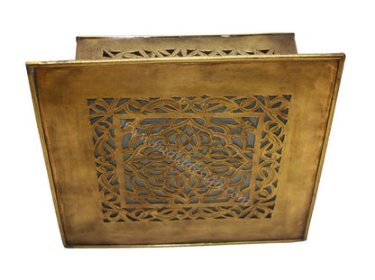 Decorative Brass and Silver Wall Sconce with White Glass