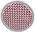 Burgundy and White Moroccan Mosaic Tile Table Top