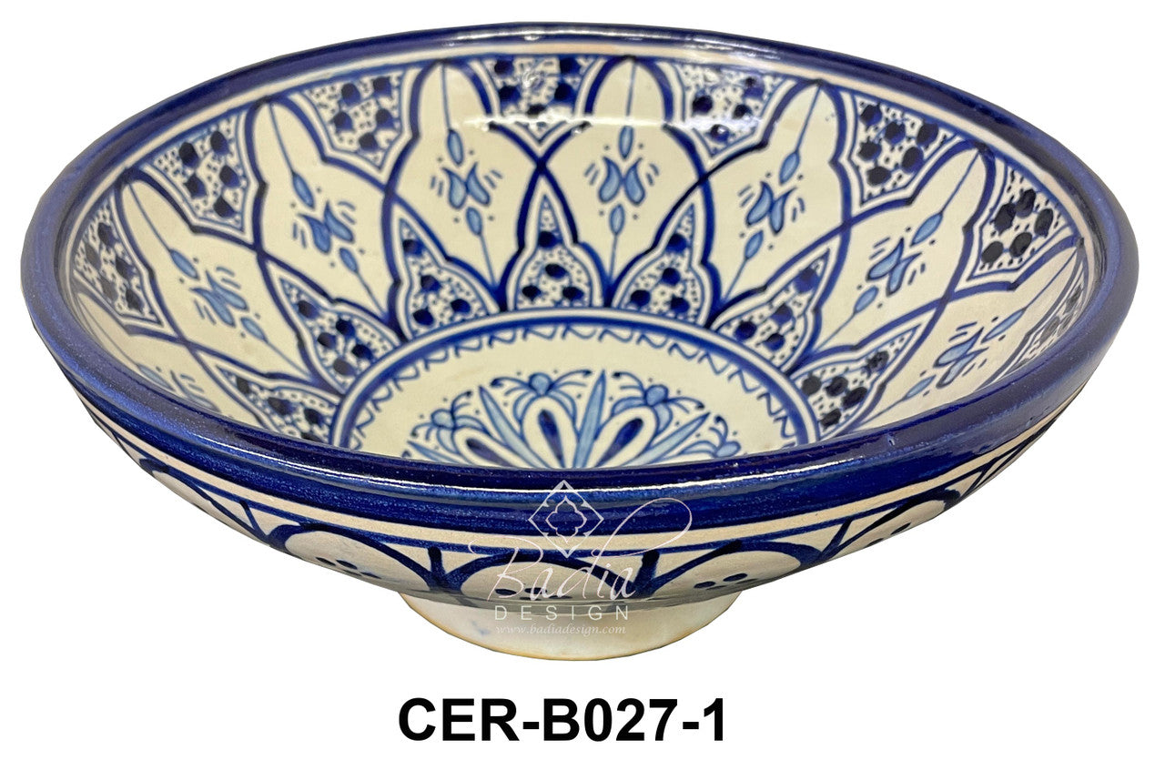 Moroccan Multi-Color Hand Painted Ceramic Bowls