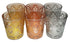 Multi-Color Moroccan Arabesque Beverage Glass Set
