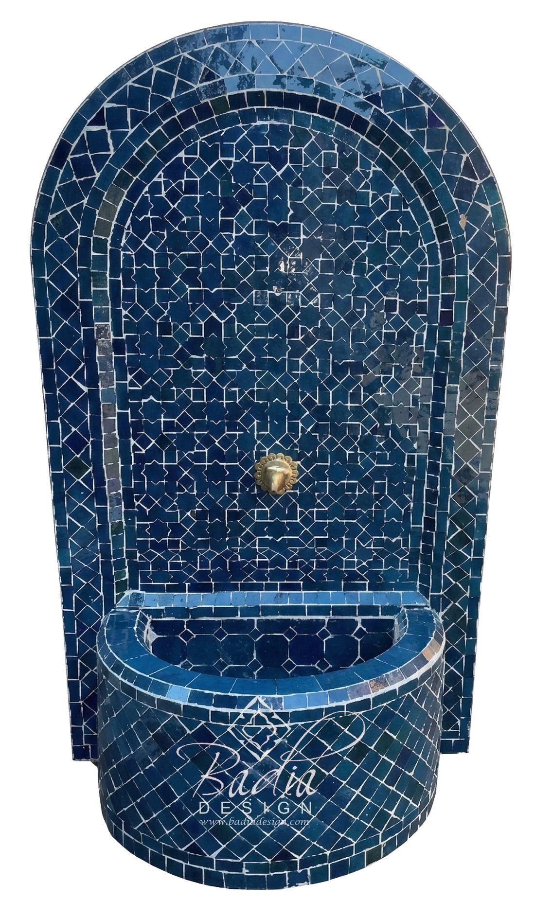 Dark Blue Moroccan Arch Fountain