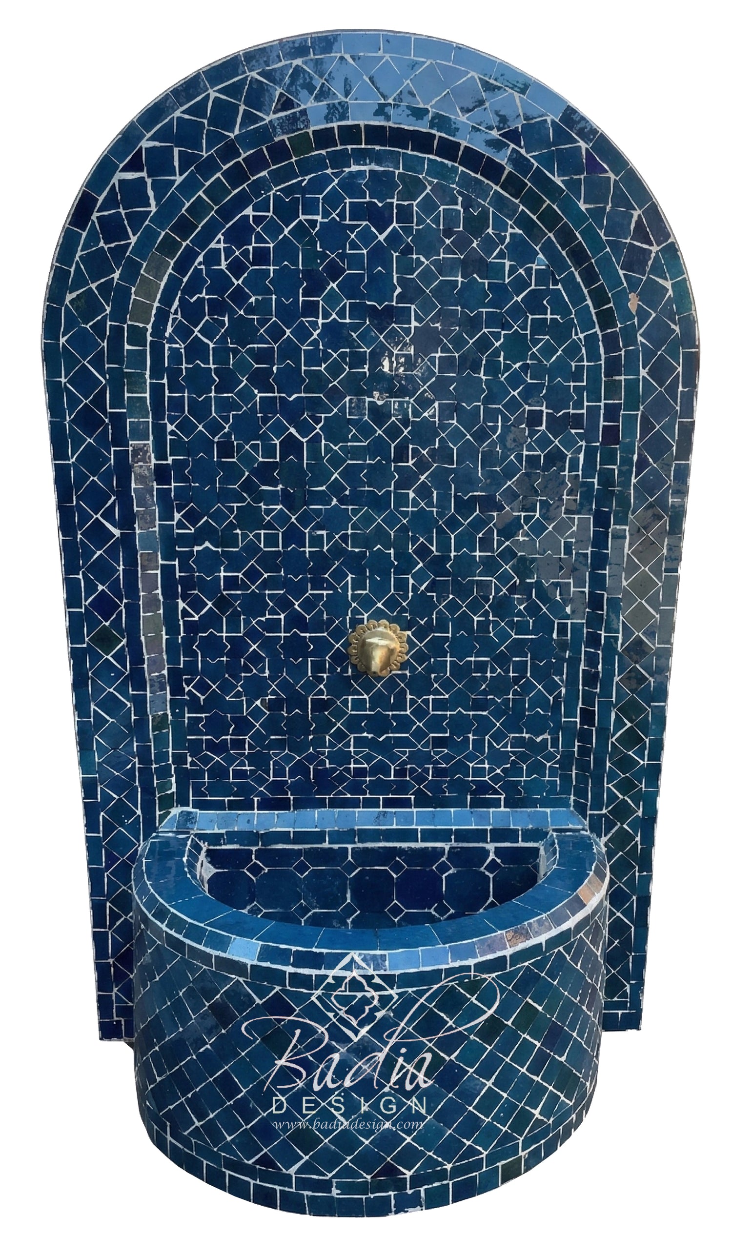 Dark Blue Moroccan Arch Fountain