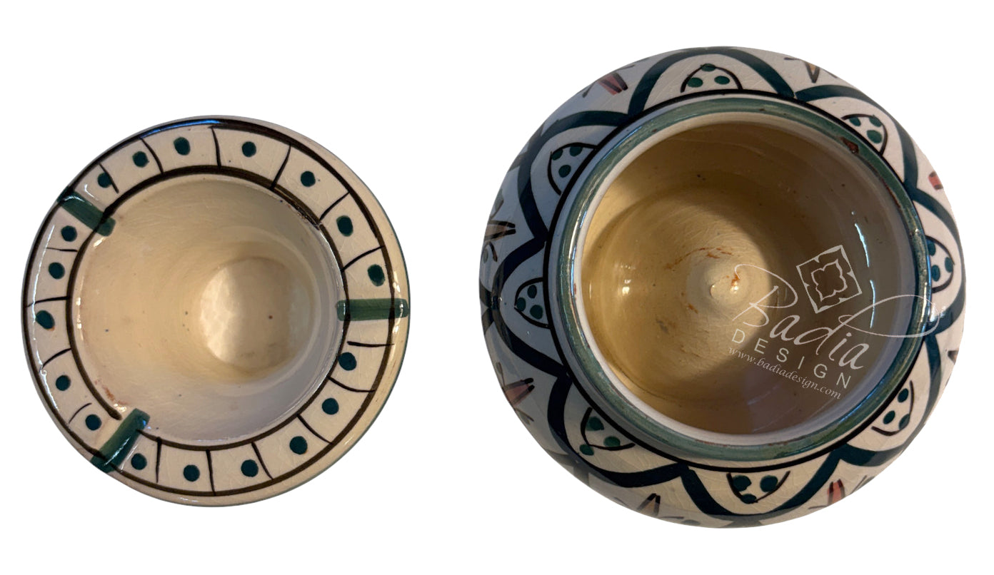 Decorative Hand-Painted Ceramic Ashtrays