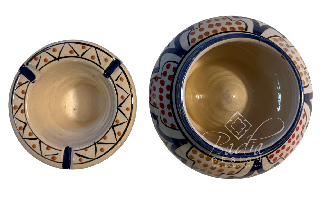 Decorative Hand-Painted Ceramic Ashtrays