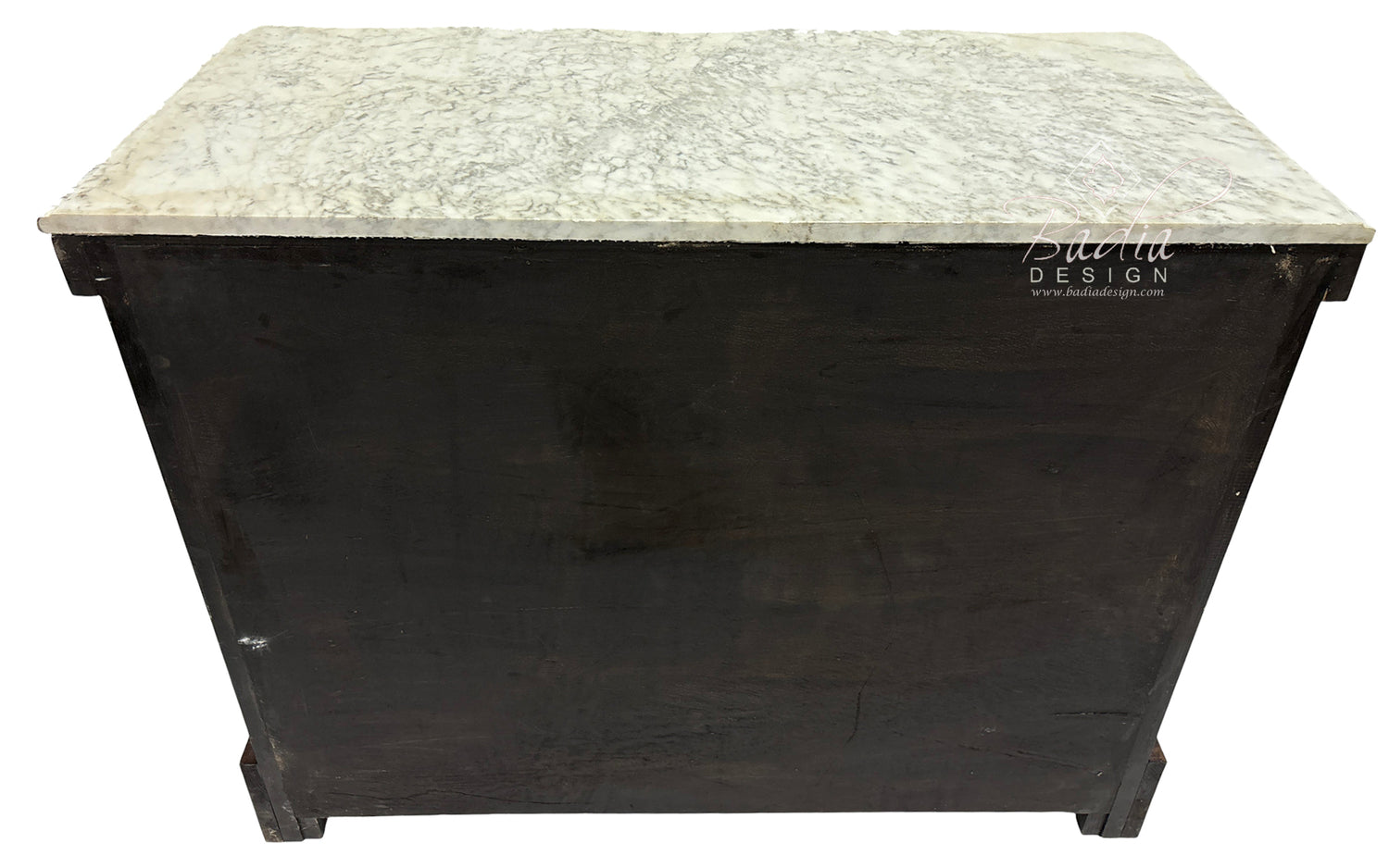 White Mother of Pearl Inlay Three-Drawer Dresser