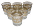 Moroccan Beverage Glass Set with Moorish Gold Motif