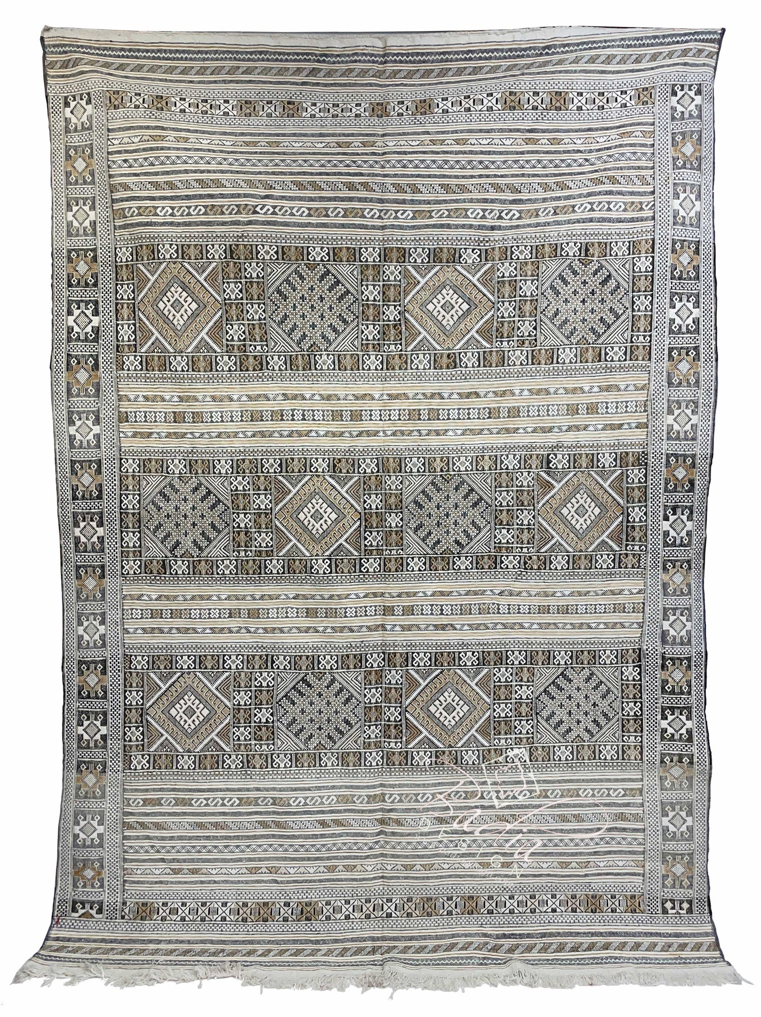 Gray Handmade Moroccan Kilim Rug