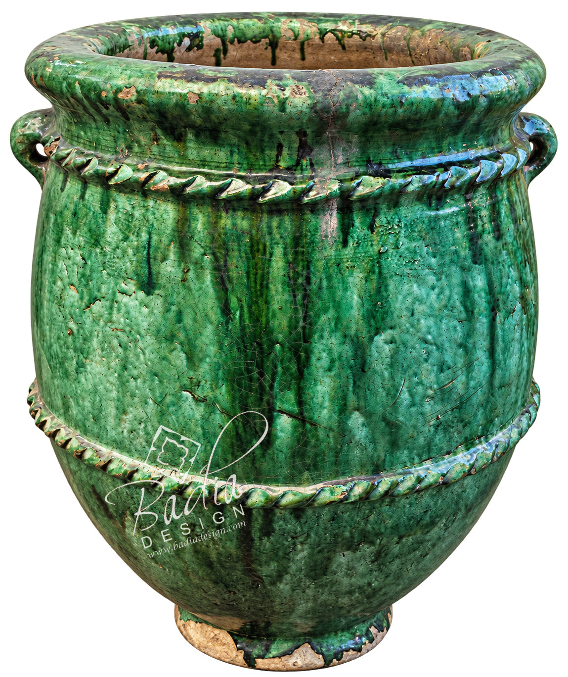 Green Glazed Tamegroute Ceramic Outdoor Planters