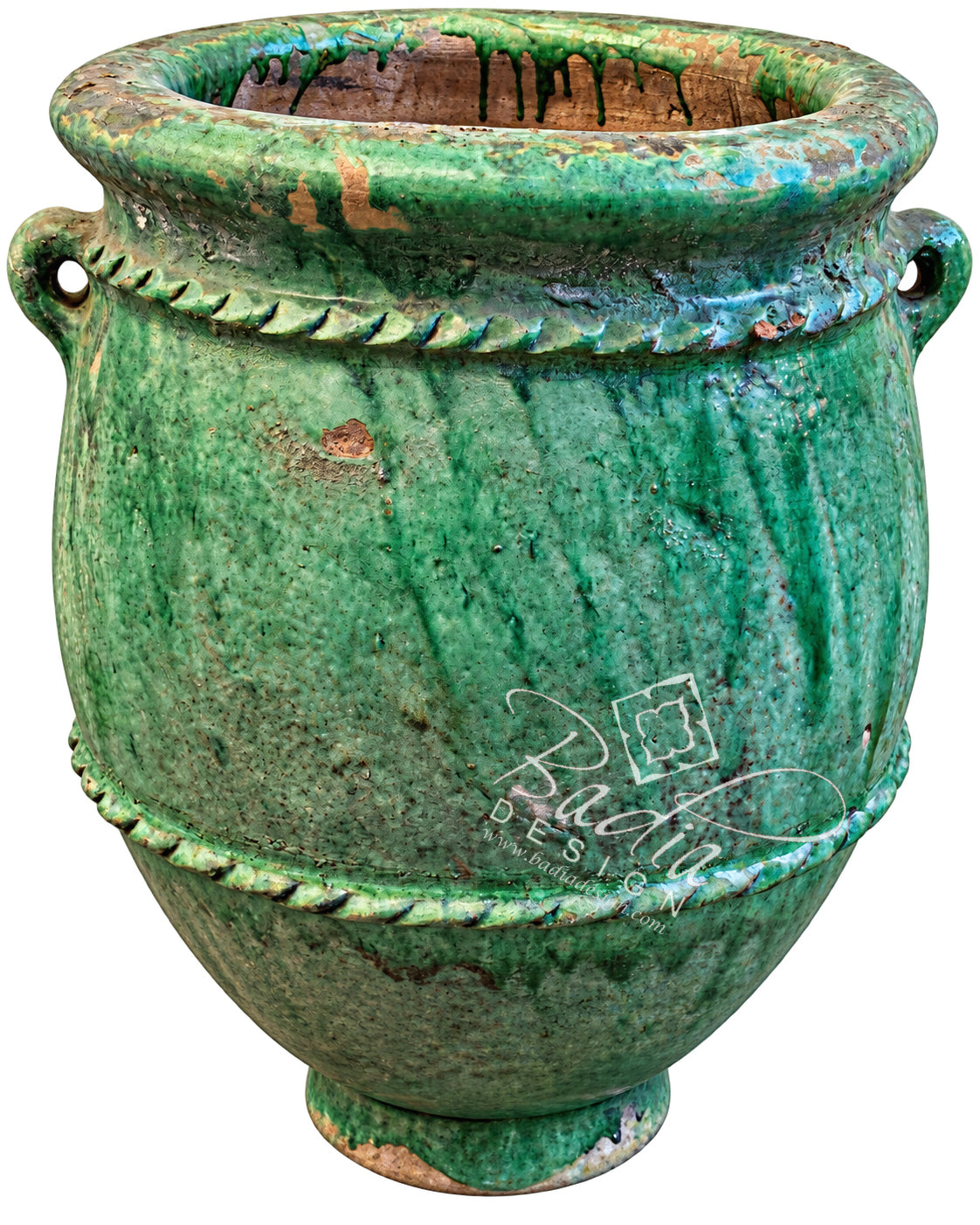 Green Glazed Tamegroute Ceramic Outdoor Planters