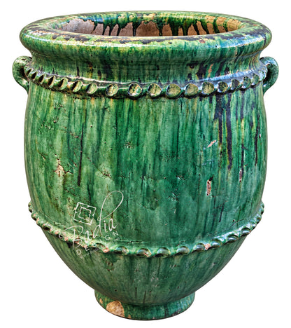 Green Glazed Tamegroute Ceramic Outdoor Planters