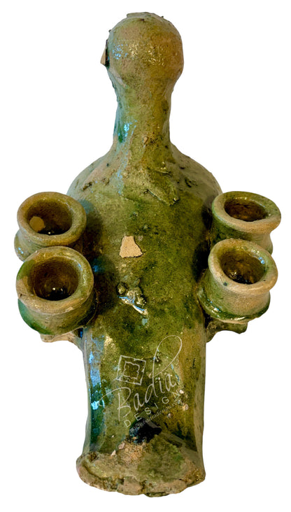 Green Tamegroute Bird Candleholder