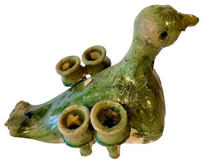 Green Tamegroute Bird Candleholder