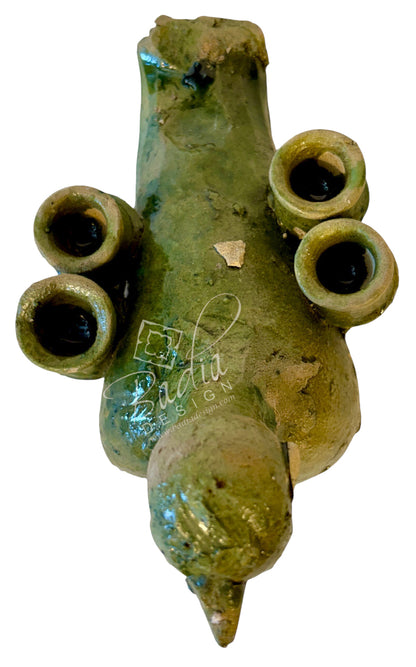 Green Tamegroute Bird Candleholder
