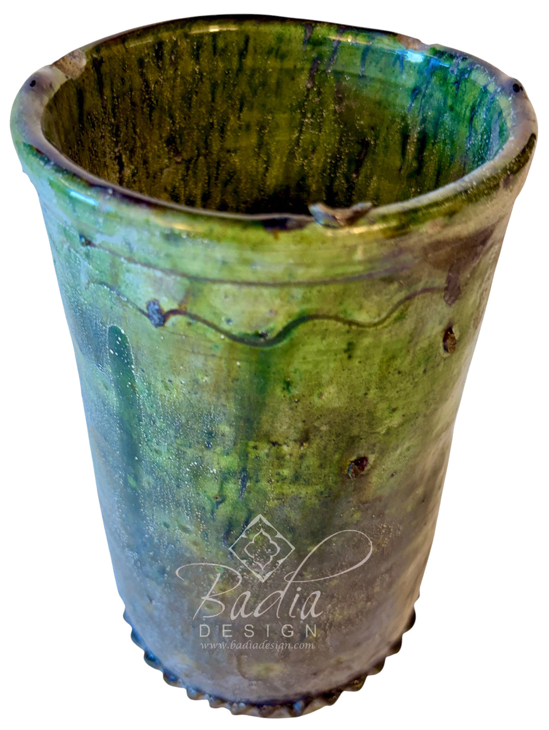Green Moroccan Tamegroute Flower Vase