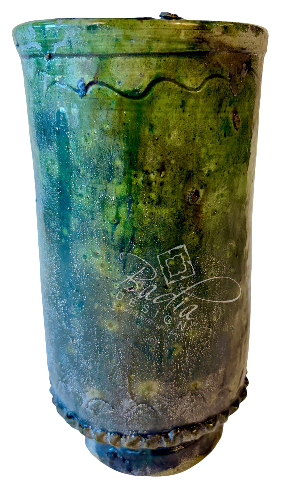 Green Moroccan Tamegroute Flower Vase