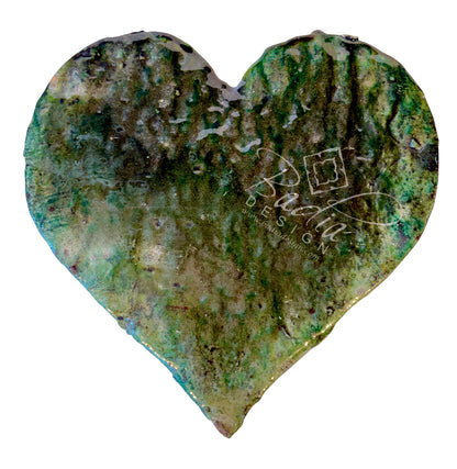 Green Moroccan Tamegroute Heart Sculpture