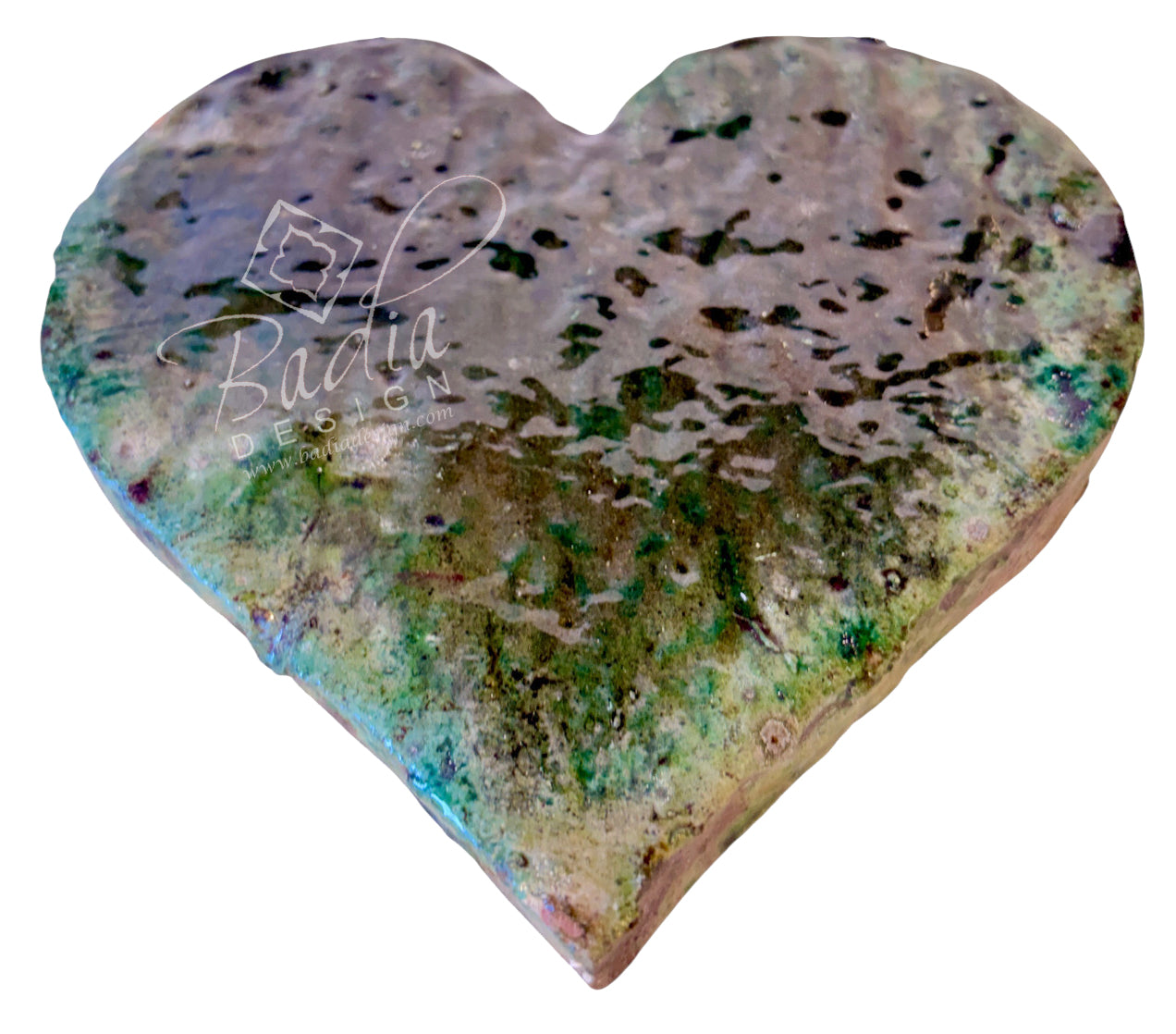 Green Tamegroute Heart Sculpture