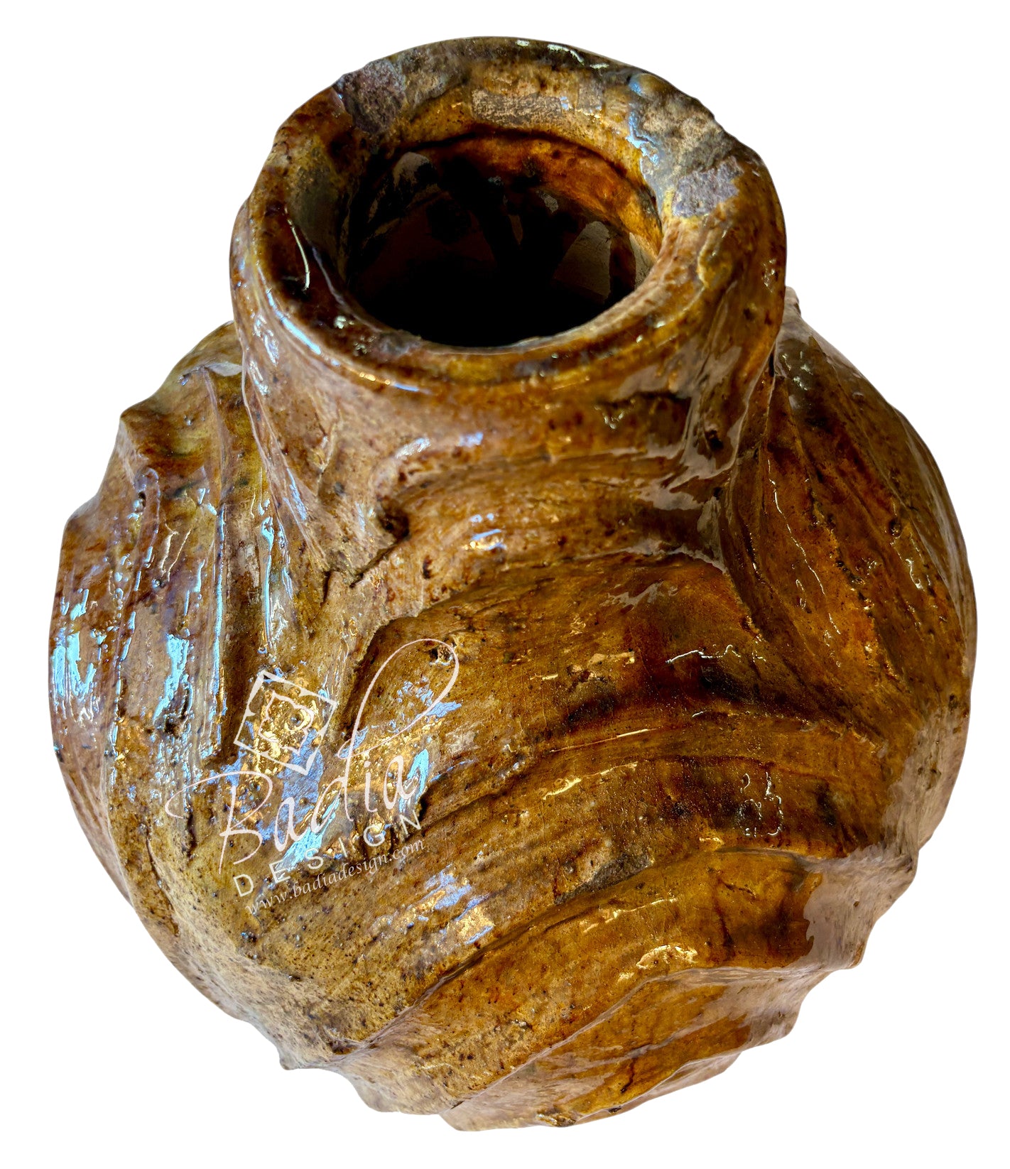 Green and Yellow Tamegroute Ceramic Vases