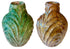 Green and Yellow Moroccan Tamegroute Ceramic Vases