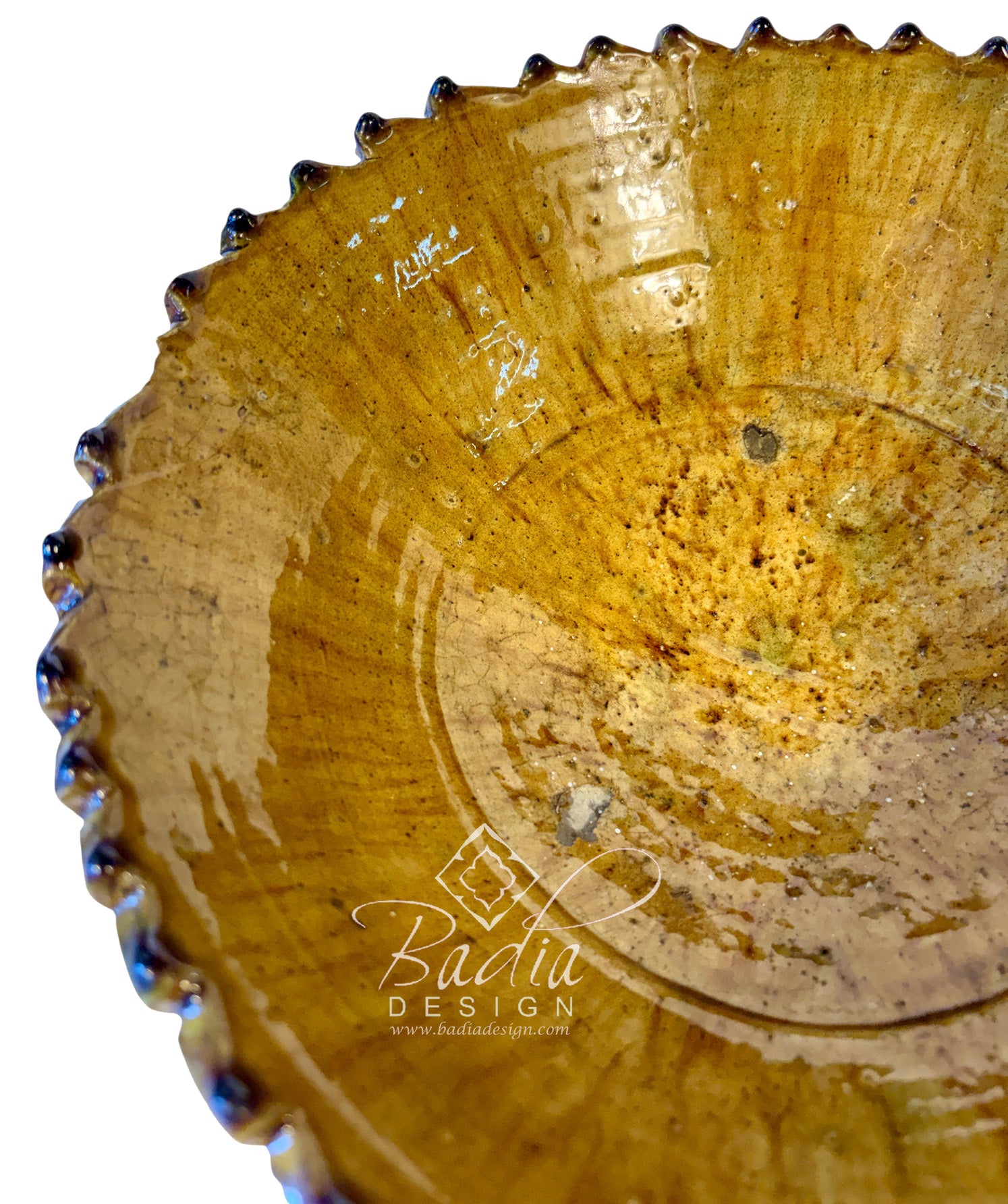 Green and Yellow Tamegroute Pedestal Bowls
