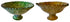 Green and Yellow Moroccan Tamegroute Pedestal Bowls