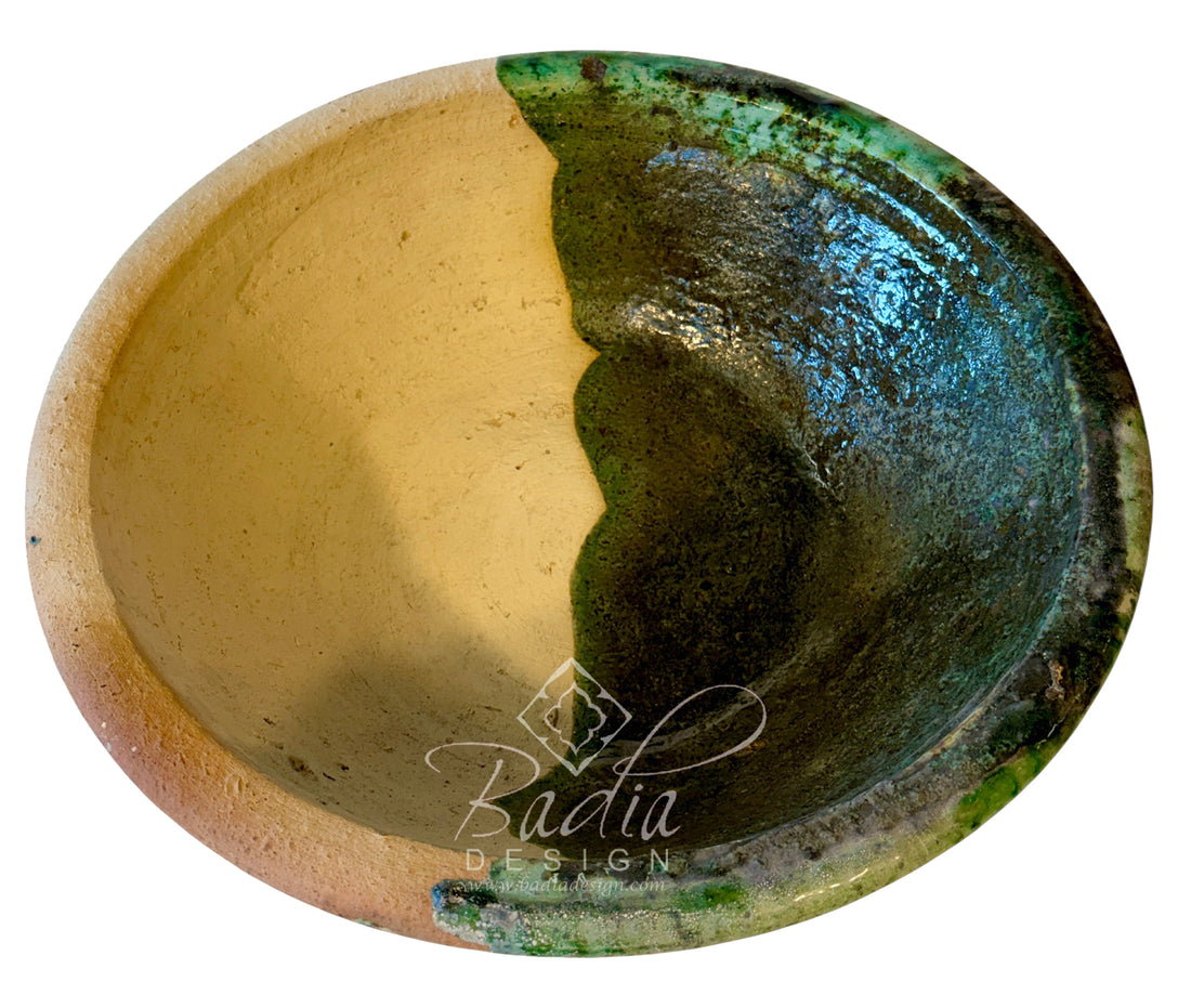 Half-Glazed Tamegroute Ceramic Bowl