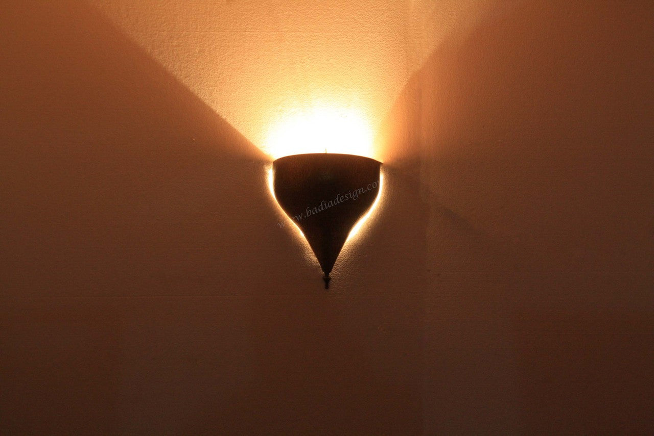 Half Moon Brass Wall Sconce