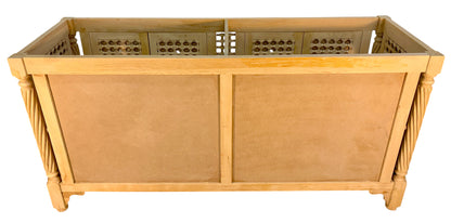 Hand-Carved Double-Sink Vanity Cabinet