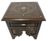 Moroccan Wooden Square Coffee Table with Mother of Pearl Accents