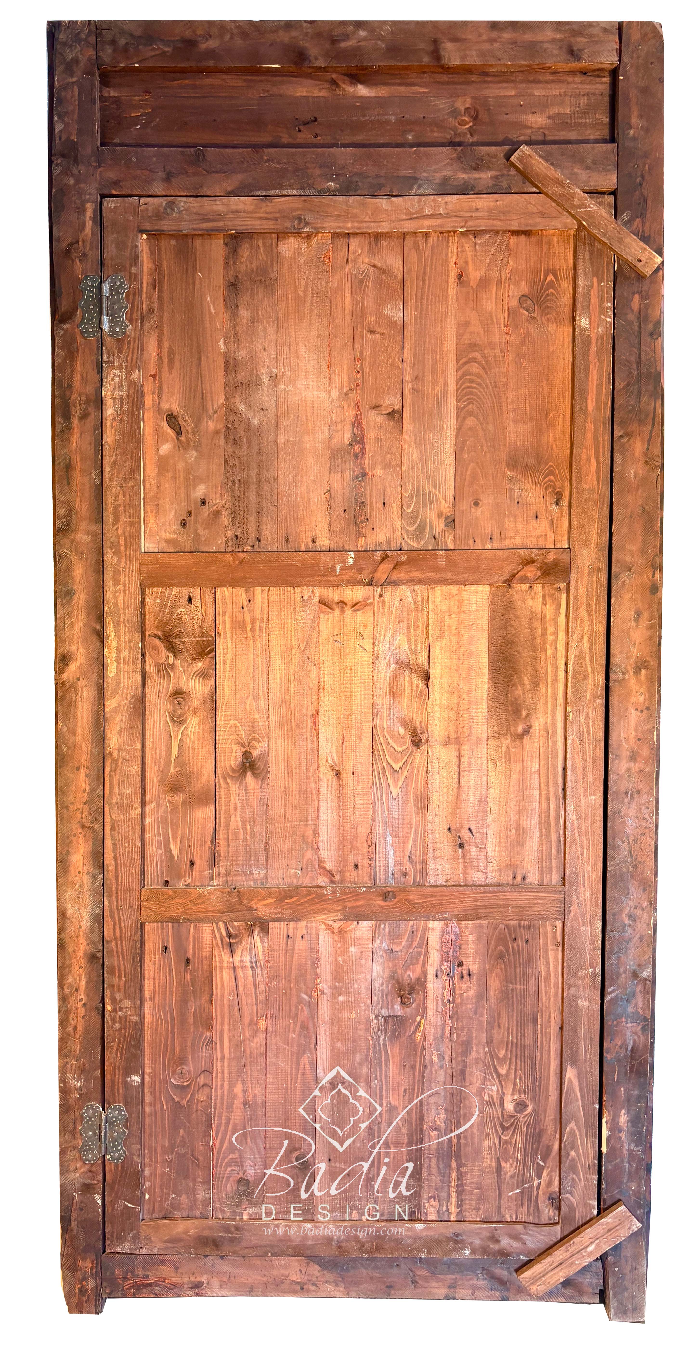 Vintage Decorative Wooden Door with Tribal Carvings