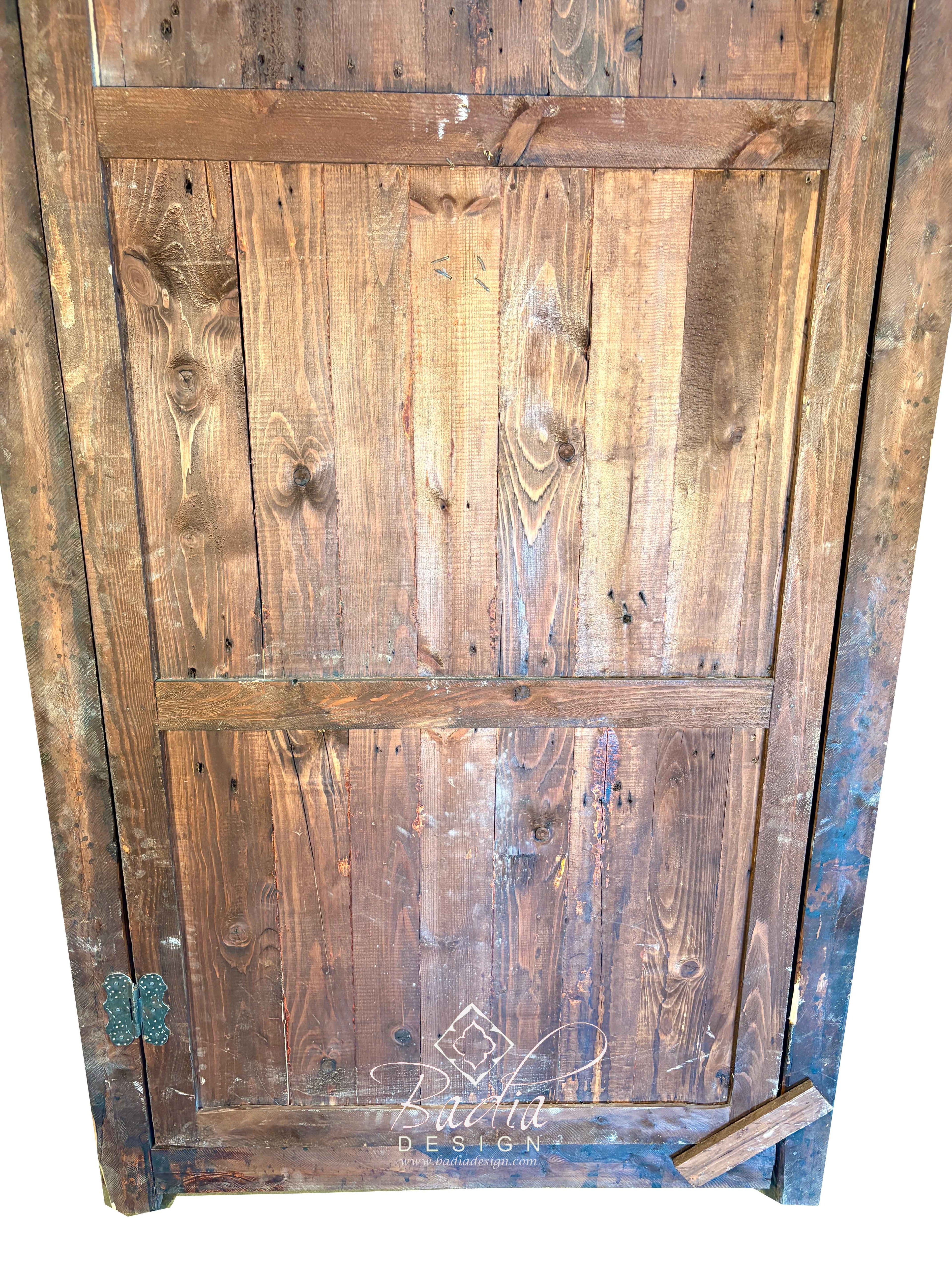 Vintage Decorative Wooden Door with Tribal Carvings