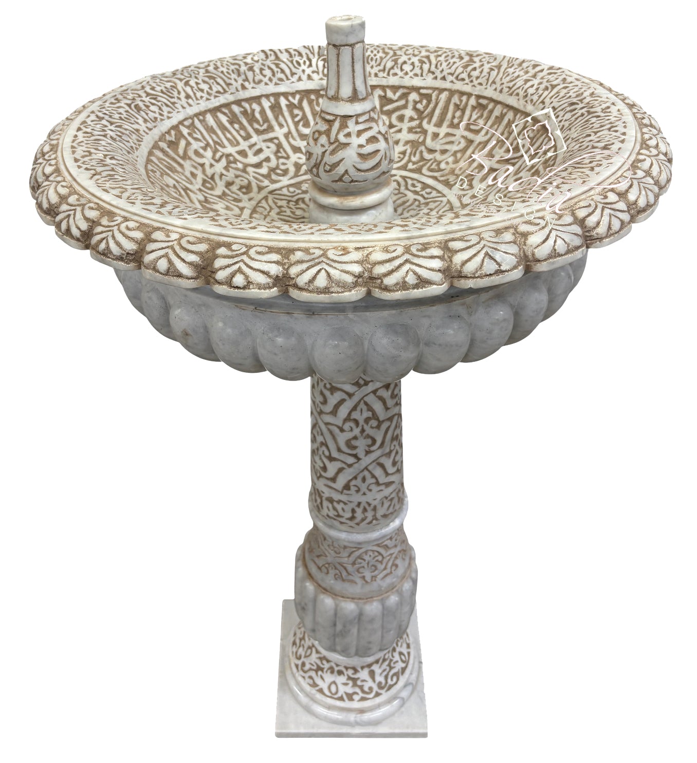 Hand Engraved Moroccan Marble Water Fountain