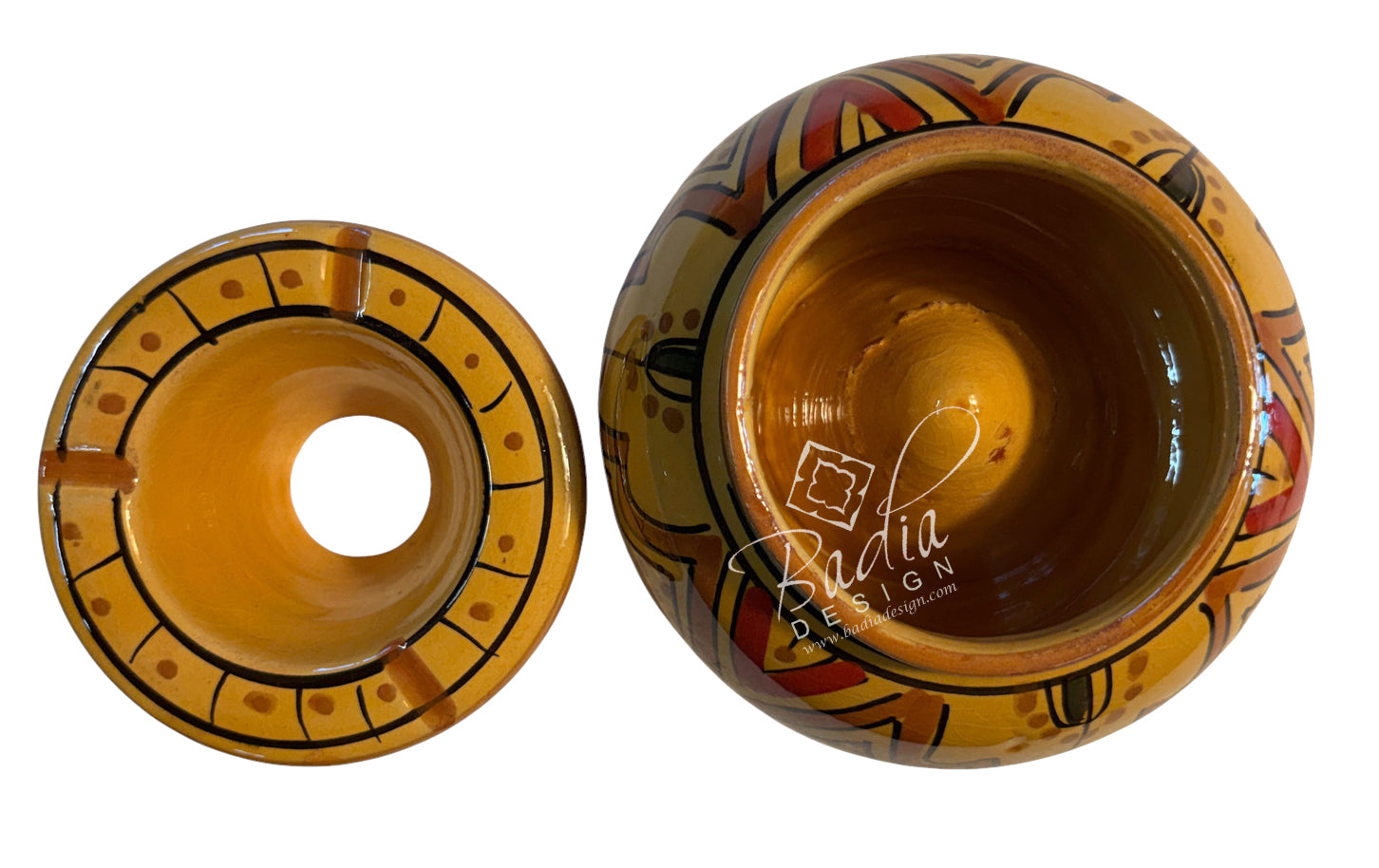 Hand-Painted Multi-Color Ceramic Ashtrays