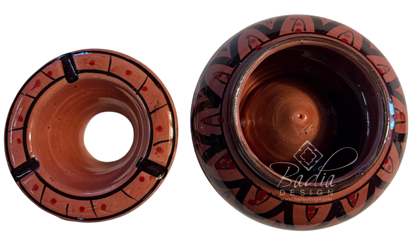 Hand-Painted Multi-Color Ceramic Ashtrays