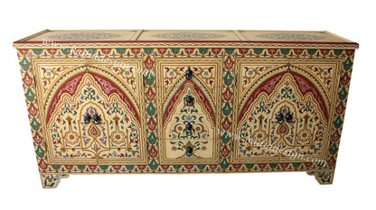 Large Hand Painted Cedar Cabinet