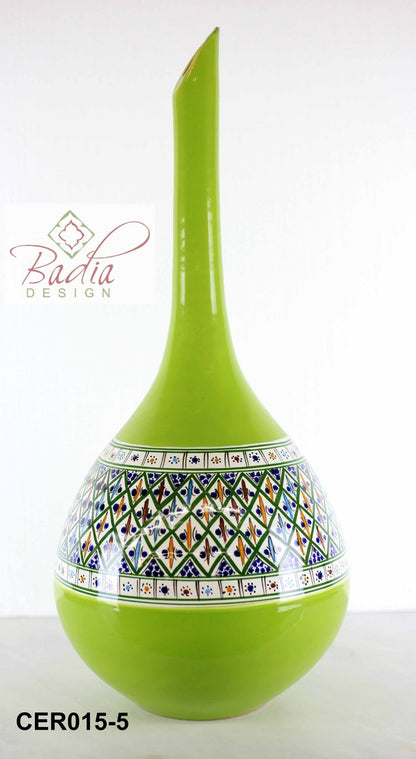 Modern Hand Painted Tunisian Ceramic Vase