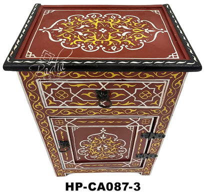 Hand Painted Multi-Color Cabinet Nightstand