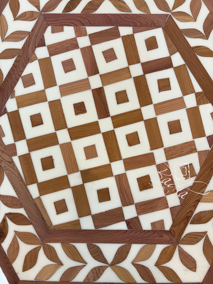 Cedar Wood and Resin Inlay Table