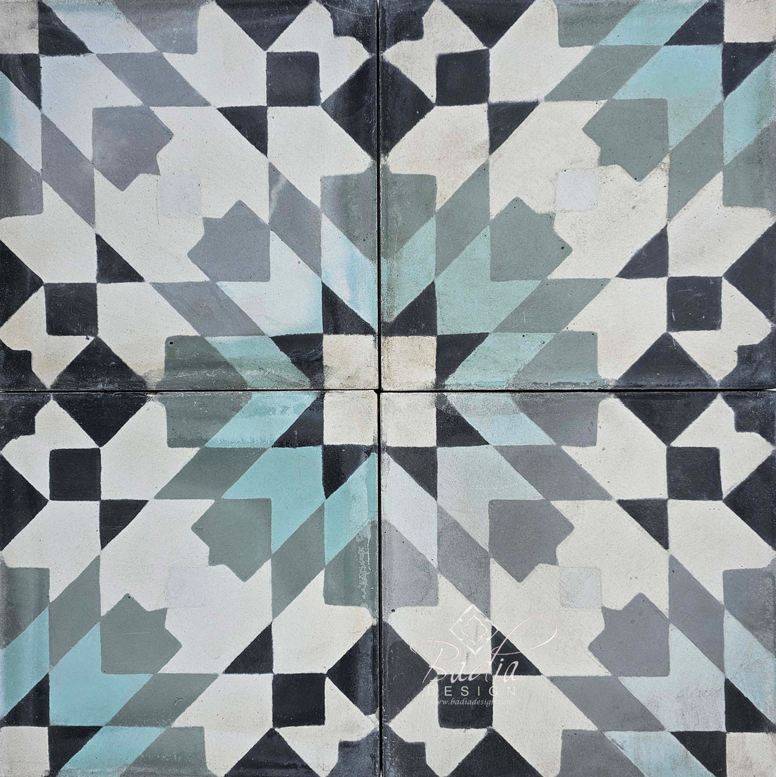 Moroccan Multi-Color Cement Floor Tile - CT128