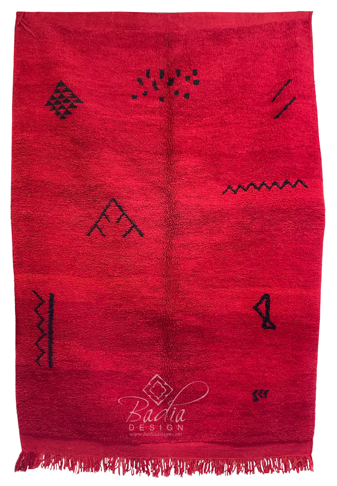 Small Moroccan Red Tribal Rug