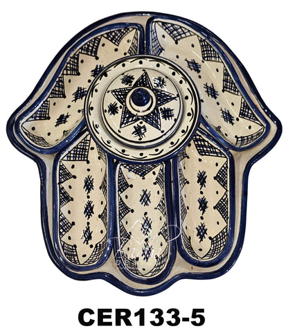 Khamsa Hand Ceramic Serving Trays