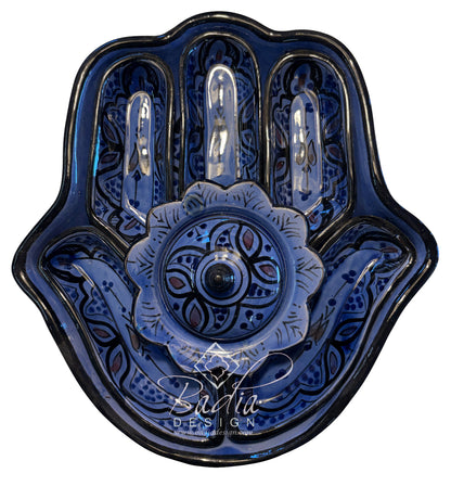 Khamsa Hand of Fatima Ceramic Serving Trays