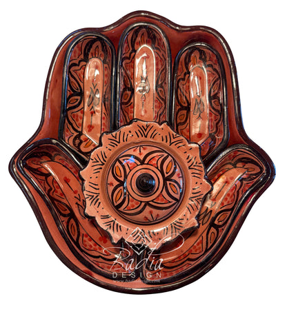 Khamsa Hand of Fatima Ceramic Serving Trays