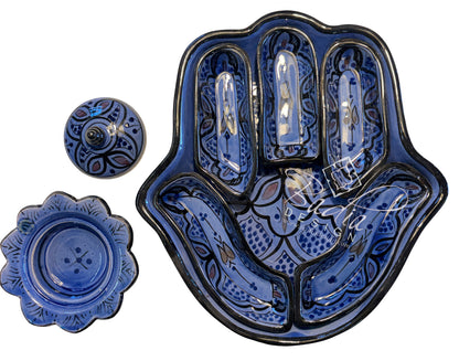 Khamsa Hand of Fatima Ceramic Serving Trays
