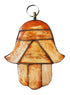 Moroccan Bone Inlay Khamsa Metal Pendant