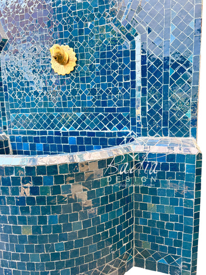 Large Mosaic Tile Water Fountain